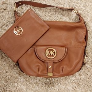 Michael Kors shoulder bag with matching wristlet
